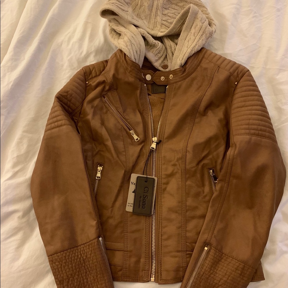 Faux leather jacket